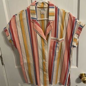 Madewell Short Sleeve Striped Button Up